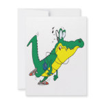 funny fitness gator alligator cartoon personalized announcements