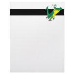 funny fitness gator alligator cartoon personalized letterhead