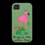 Funny Flamingo iPhone 4 Tough Case