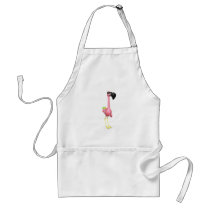 funny flamingo with drink aprons