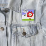 Funny Flower & Bee Button