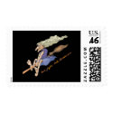 Funny Flying Witch Stamp by halloweentreats Funny Flying Witch Stamp