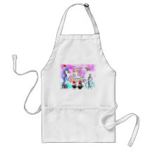 Funny foodbots spread joy of food aprons