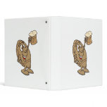 funny football cartoon holding a beer mug binders