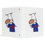 funny football cow cartoon binders