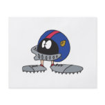 funny football helmet cartoon character flyers