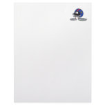 funny football helmet cartoon character custom letterhead