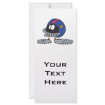funny football helmet cartoon character custom rack card