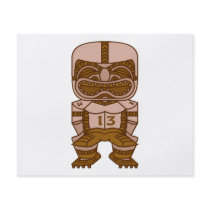 funny football tiki graphic flyer