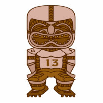funny football tiki graphic photo cut out