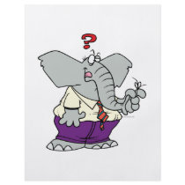 funny forgetful elephant cartoon custom flyer