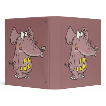 funny forgetful elephant with sticky notes 3 ring binders