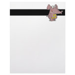 funny forgetful elephant with sticky notes personalized letterhead