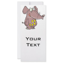 funny forgetful elephant with sticky notes rack cards