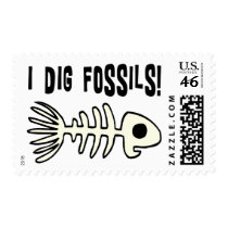 Funny Fossil Gift Item Postage Stamp
