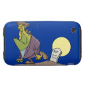 funny frankenstein in graveyard cartoon design