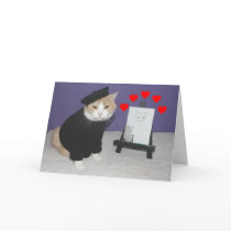 Funny French Cat Valentine Greeting Cards