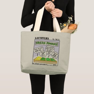 Funny Fresh Produce Reusable Grocery Bag by Swisstoons