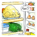 Funny Fridge Chicken Egg Family Poster posters
