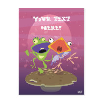 Funny Frog and Bird postcards by LoonyBoutique Funny Frog and Bird postcards
