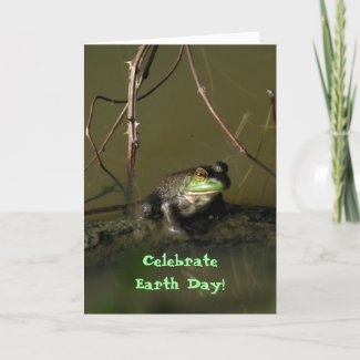 Funny Frog Earth Day Card