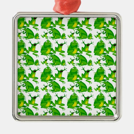 Funny Frog Emotions Mad Curious Scared Frogs Ornament