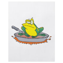 funny frog in a frying pan cartoon custom flyer