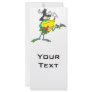 funny frog playing bass guitar froggy cartoon rack card