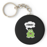 funny frog saying ribbit key chain