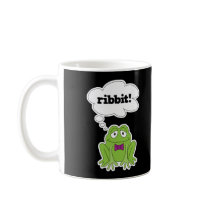 funny frog saying ribbit coffee mug