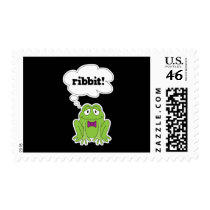 funny frog saying ribbit stamps