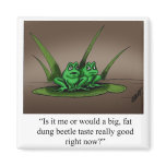 Funny Frogs Cartoon Gift! Fridge Magnet