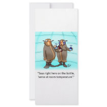 Funny Frzen Wine Cartoon Gift! Custom Rack Cards
