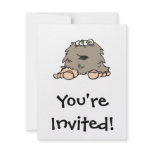 funny furry bigfoot monster personalized invites