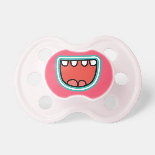 Funny Gag Baby Monster Mouth Smile Pacifier Zazzle