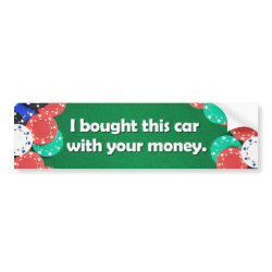 Funny Gambling sticker bumpersticker