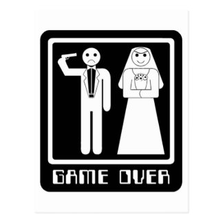 Funny Game Over Postcard