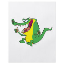 funny gator alligator eating donuts flyers