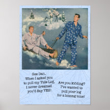 Funny Gay Yule Log Poster