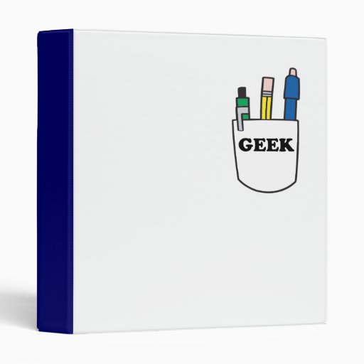 Funny GEEK Pocket Protector Binder Zazzle