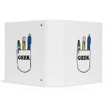 funny GEEK pocket protector graphic Binders