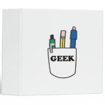 funny GEEK pocket protector graphic Binders