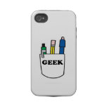 funny GEEK pocket protector graphic Iphone 4 Tough Cover