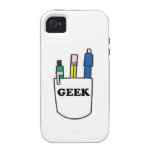 funny GEEK pocket protector graphic iPhone 4 Case