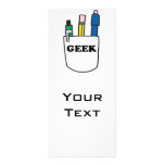 funny GEEK pocket protector graphic Custom Rack Card