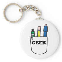 Funny GEEK Pocket Protector Key Chains