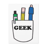 Funny GEEK Pocket Protector Post Card