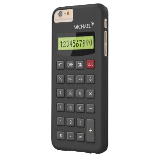Funny Geeky Calculator Personalized Barely There iPhone 6 Plus Case
