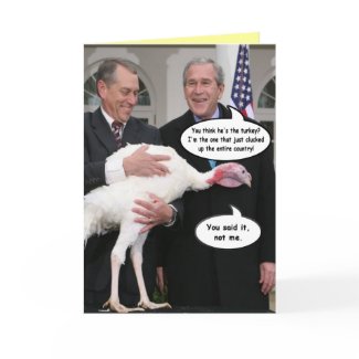 Funny George Bush Thanksgiving Greeting Card card