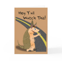 Funny Get Well Armadillo Card by ChiaPetRescue Funny Get Well Armadillo Card